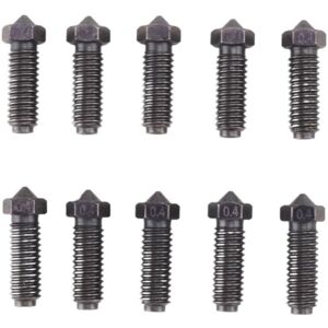 Tlily - 10Pcs Hardened Steel Nozzles for 2 Nozzle 0.4mm High Flow .75mm Filament 3D Printer Tlily - 10Pcs Hardened Steel Nozzles for 2 Nozzle 0.4mm High Flow .75mm Filament 3D Printer