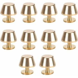 Héloise - 10pcs Purse Purse Feet Nail Head Metal Flat Stud Screw Cap Rivets Handbag Metal Studs Cone Rivet Leather Craft diy Héloise - 10pcs Purse Purse Feet Nail Head Metal Flat Stud Screw Cap Rivets Handbag Metal Studs Cone Rivet Leather Craft diy