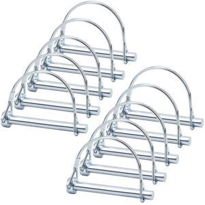 Memkey - 10pcs Safety Coupling Pin Locking Pin, 5/16 Inch pto Locking Pin with Round Wire Holder for Agricultural Trailers, Lawn, Garden Memkey - 10pcs Safety Coupling Pin Locking Pin, 5/16 Inch pto Locking Pin with Round Wire Holder for Agricultural Trailers, Lawn, Garden