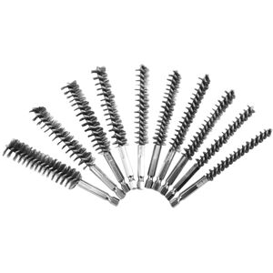 Tlily - 10Pcs Stainless Steel Bore Brush in Different Sizes 1/4Inch Hex Shank,Wire Attachment for Drill Set Tlily - 10Pcs Stainless Steel Bore Brush in Different Sizes 1/4Inch Hex Shank,Wire Attachment for Drill Set