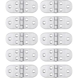 Cyslmuk - 10pcs Stainless Steel Hinges, Simple and Sturdy to Assemble, Suitable for Folding Tables, Cabinet Doors and Home Windows Cyslmuk - 10pcs Stainless Steel Hinges, Simple and Sturdy to Assemble, Suitable for Folding Tables, Cabinet Doors and Home Windows