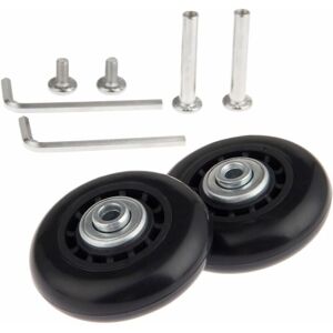 Linghhang - Set of 2 replacement wheels with bearing axles 70 x 24 mm - replacement wheels for suitcase, suitcase repair, suitcase caster, luggage Linghhang - Set of 2 replacement wheels with bearing axles 70 x 24 mm - replacement wheels for suitcase, suitcase repair, suitcase caster, luggage