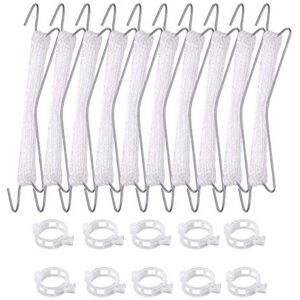 YMYNY 10pcs Tomato Hooks with Rope, Tomato Cucumber Greenhouses for Other Vegetables, 10 Hooks (10 Meters of Wire) + 20 Rings mumu YMYNY 10pcs Tomato Hooks with Rope, Tomato Cucumber Greenhouses for Other Vegetables, 10 Hooks (10 Meters of Wire) + 20 Rings mumu