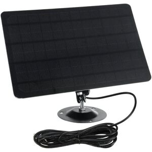 Gotrays - 10W 5V 2000mAh Micro usb Solar Panel 360 Degree Rotation Waterproof Monocrystalline Silicon Solar Plate for usb Camera (Black) Gotrays - 10W 5V 2000mAh Micro usb Solar Panel 360 Degree Rotation Waterproof Monocrystalline Silicon Solar Plate for usb Camera (Black)