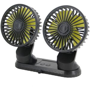 Cyslmuk - 10W Summer Car Fan usb Powered Multi-Angle Rotatable Dual Head 3 Speed abs Car Cooling Accessories Cyslmuk - 10W Summer Car Fan usb Powered Multi-Angle Rotatable Dual Head 3 Speed abs Car Cooling Accessories