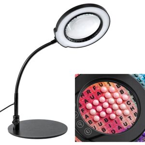 KINGSAID 10X Magnifying Glass with Light and Stand HD Real Glass Magnifier with 5 Colour Modes & Dimmable LED, Hands-Free Desk Lamp with Flexible Gooseneck KINGSAID 10X Magnifying Glass with Light and Stand HD Real Glass Magnifier with 5 Colour Modes & Dimmable LED, Hands-Free Desk Lamp with Flexible Gooseneck