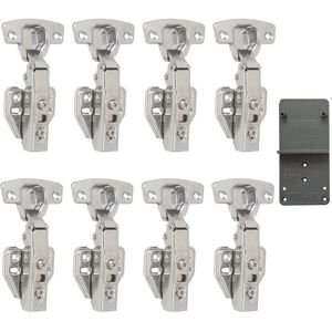 Gotrays - 110° 35mm Front Soft Close Hinges with Hydraulic Damper for Kitchen Cabinet Door Automatic Hinge Built-in Damping Pack of 8 Gotrays - 110° 35mm Front Soft Close Hinges with Hydraulic Damper for Kitchen Cabinet Door Automatic Hinge Built-in Damping Pack of 8