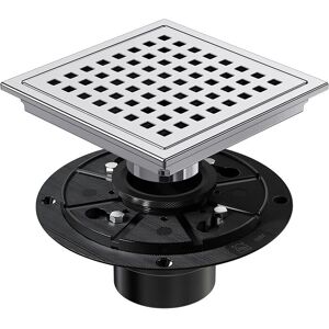 Spark - 11X11CM Square Shower Floor Drain, Removable, Food Grade 304 Stainless Steel Spark - 11X11CM Square Shower Floor Drain, Removable, Food Grade 304 Stainless Steel