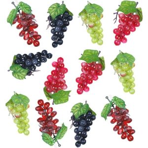 TLILY 12 Bunches Simulation Decorative Lifelike Fake Grapes Clusters TLILY 12 Bunches Simulation Decorative Lifelike Fake Grapes Clusters