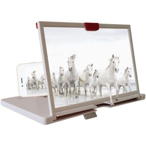 WOIYIC 12 Inch Foldable Mobile Phone Screen Magnifier - 3D HD Mobile Phone Stand - for Movies, Videos and Games - for All Smartphones (White) WOIYIC 12 Inch Foldable Mobile Phone Screen Magnifier - 3D HD Mobile Phone Stand - for Movies, Videos and Games - for All Smartphones (White)