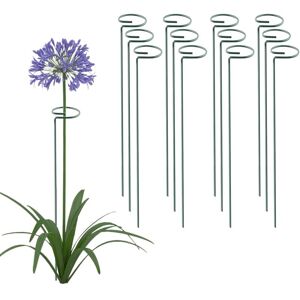 GROOFOO 12 Pack 16 Inch Plant Support Stakes, Metal Single stemmed Flower Support Hoops,Garden Plant Stakes Plant Prop for Amaryllis Orchid Lily Rose Peony GROOFOO 12 Pack 16 Inch Plant Support Stakes, Metal Single stemmed Flower Support Hoops,Garden Plant Stakes Plant Prop for Amaryllis Orchid Lily Rose Peony