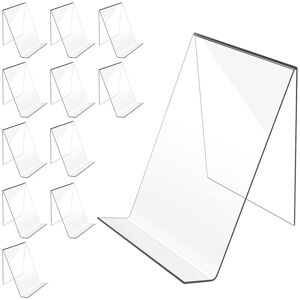 TLILY 12 Pack Acrylic Book Stand,Clear Display Easel,Acrylic Stand Holder for Displaying Comic Books Albums TLILY 12 Pack Acrylic Book Stand,Clear Display Easel,Acrylic Stand Holder for Displaying Comic Books Albums