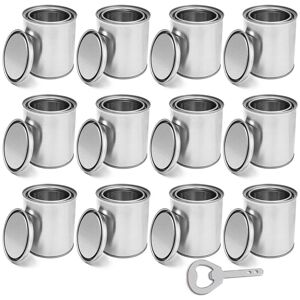 TLILY 12 Pack Empty Paint Cans with Lids 0.4 Quart Tin Unlined Bucket, Bucket for Crafts DIY Projects TLILY 12 Pack Empty Paint Cans with Lids 0.4 Quart Tin Unlined Bucket, Bucket for Crafts DIY Projects