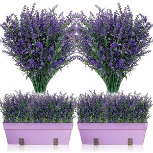 Dewdat - 12 Packs Artificial Lavender Bushes Artificial Greenery Lavender Flowers uv Resistant Plants for Floral Arrangement, Centerpiece, Home Dewdat - 12 Packs Artificial Lavender Bushes Artificial Greenery Lavender Flowers uv Resistant Plants for Floral Arrangement, Centerpiece, Home