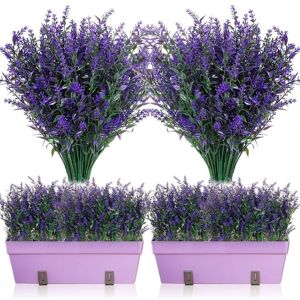 Dewdat - 12 Packs Artificial Lavender Bushes Artificial Greenery Lavender Flowers uv Resistant Plants for Floral Arrangement, Centerpiece, Home Dewdat - 12 Packs Artificial Lavender Bushes Artificial Greenery Lavender Flowers uv Resistant Plants for Floral Arrangement, Centerpiece, Home
