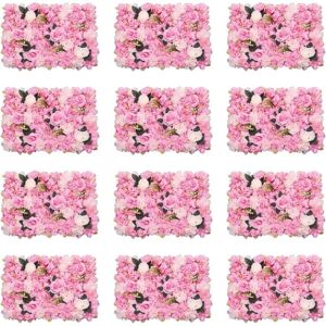 CNCEST 12 Pcs Flower Wall Panel Floral Backdrop, Artificial Flower Wall Backdrop Faux Flower Panel, 23.62x15.74in Silk Rose Walls for Wedding, Party, CNCEST 12 Pcs Flower Wall Panel Floral Backdrop, Artificial Flower Wall Backdrop Faux Flower Panel, 23.62x15.74in Silk Rose Walls for Wedding, Party,