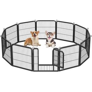 SANS MARQUE 12-piece puppy playpen, 60cm high, dog playpen with doors, foldable small animal enclosure, automatic locking mechanism, outdoor run for garden, for SANS MARQUE 12-piece puppy playpen, 60cm high, dog playpen with doors, foldable small animal enclosure, automatic locking mechanism, outdoor run for garden, for