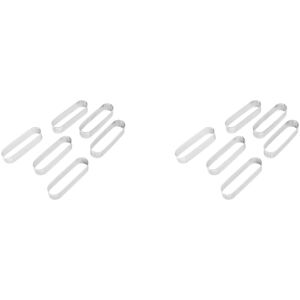 Tlily - 12 Pieces Oval Tartlet Molds French Fruit Dessert Mousse Ring Quiche Cake Mold Tlily - 12 Pieces Oval Tartlet Molds French Fruit Dessert Mousse Ring Quiche Cake Mold