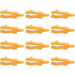 Trimec - 12 pinces de bâche pour tente de camping, pinces de serrage légères pour bâche vêtements de bâche tente de camping plage alpinisme jaune Trimec - 12 pinces de bâche pour tente de camping, pinces de serrage légères pour bâche vêtements de bâche tente de camping plage alpinisme jaune