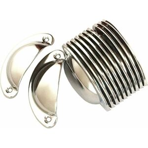 TRIMEC 12 Poignée de Coquille Vintage pour Tiroir Armoire Meuble Cuisine, Fer Incurvé Bouton de Porte de Placard Retro 8,2 cm x 3,5 cm Argent TRIMEC 12 Poignée de Coquille Vintage pour Tiroir Armoire Meuble Cuisine, Fer Incurvé Bouton de Porte de Placard Retro 8,2 cm x 3,5 cm Argent