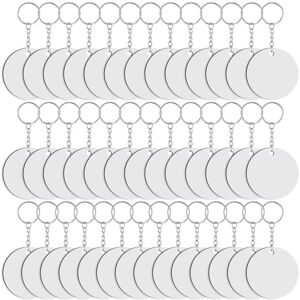 Tlily - 120 Pieces Round Sublimation Keychain Blanks Double Side Heat Transfer mdf Key Rings Blank Board Chain Tlily - 120 Pieces Round Sublimation Keychain Blanks Double Side Heat Transfer mdf Key Rings Blank Board Chain
