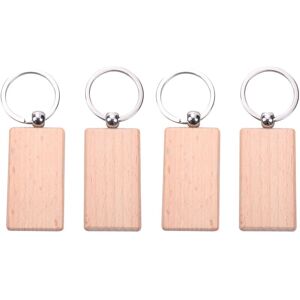 Tlily - 120 Pieces Wooden Key Chain Rectangle Blank diy Keychain Tags Can Engrave diy Gifts Tlily - 120 Pieces Wooden Key Chain Rectangle Blank diy Keychain Tags Can Engrave diy Gifts