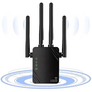 WOIYIC 1200Mbps WiFi Extender Repeater, Ethernet Port, Internet Amplifier, 2.4/5GHz Dual Band Wi-Fi Enhancer, Works with Any Wi-Fi Router, Improve Home WOIYIC 1200Mbps WiFi Extender Repeater, Ethernet Port, Internet Amplifier, 2.4/5GHz Dual Band Wi-Fi Enhancer, Works with Any Wi-Fi Router, Improve Home