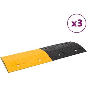 Speed Hump 3 pcs Yellow&Black 97x32.5x4 cm Rubber vidaXL Speed Hump 3 pcs Yellow&Black 97x32.5x4 cm Rubber vidaXL