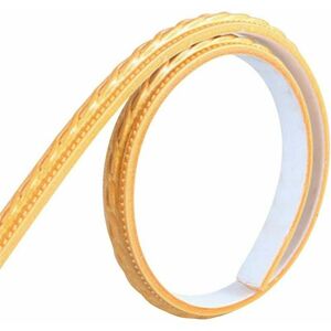Dewdat - 1.2cm x 2m Flexible Edging Molding, Self Adhesive Peel and Stick Wallpaper Borders Waterproof Trim Line for Furniture Frame, Gold Dewdat - 1.2cm x 2m Flexible Edging Molding, Self Adhesive Peel and Stick Wallpaper Borders Waterproof Trim Line for Furniture Frame, Gold