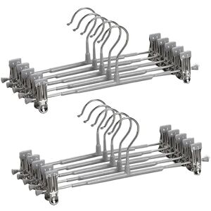 TLILY 12Inch Heavy Duty Pants Skirt Hangers with Clips,Metal Trousers Hanger for Jeans Black Non Woven Shorts 10Pack Grey TLILY 12Inch Heavy Duty Pants Skirt Hangers with Clips,Metal Trousers Hanger for Jeans Black Non Woven Shorts 10Pack Grey