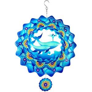 TLILY 12Inch Wind Spinners Outdoor,3D Stainless Steel Wind Spinner Garden Decor, for Hanging Patio Yard Decoration-Whale TLILY 12Inch Wind Spinners Outdoor,3D Stainless Steel Wind Spinner Garden Decor, for Hanging Patio Yard Decoration-Whale