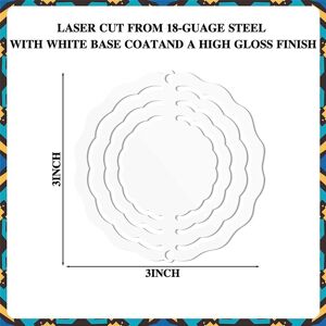 TLILY 12Pack 8 /3Inch Sublimation Wind Spinner Blanks Spinners Hanging for Indoor Outdoor Garden Decoration TLILY 12Pack 8 /3Inch Sublimation Wind Spinner Blanks Spinners Hanging for Indoor Outdoor Garden Decoration