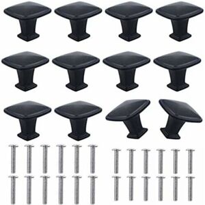 CYSLMUK 12pcs 30mm Black Square Cabinet Knobs Aluminum Alloy Modern Black Door Knob Kitchen Furniture Handle for Cabinet Drawer Sideboard Wardrobe Bedside CYSLMUK 12pcs 30mm Black Square Cabinet Knobs Aluminum Alloy Modern Black Door Knob Kitchen Furniture Handle for Cabinet Drawer Sideboard Wardrobe Bedside