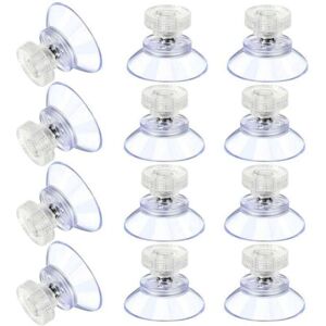 YMYNY 12pcs Large Clear Plastic Suction Cups Anti-Collision Rubber Suction Cups with Metal Nut Strong Suction Cup Replacement Clear PVC with Nut (35mm x YMYNY 12pcs Large Clear Plastic Suction Cups Anti-Collision Rubber Suction Cups with Metal Nut Strong Suction Cup Replacement Clear PVC with Nut (35mm x