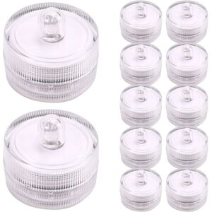 TLILY 12Pcs Submersible LED Light, Waterproof Flameless Candle Tea Lights,Underwater Battery Operated Seasonal Festival TLILY 12Pcs Submersible LED Light, Waterproof Flameless Candle Tea Lights,Underwater Battery Operated Seasonal Festival