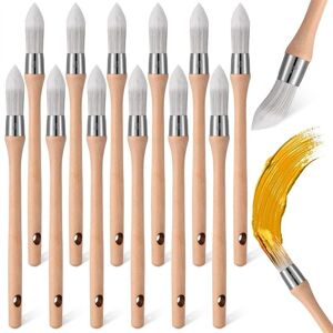 TLILY 12Pcs Trim Painting Tool Edge Clean Corner Paint Brush Round Small Brushes Thin TLILY 12Pcs Trim Painting Tool Edge Clean Corner Paint Brush Round Small Brushes Thin