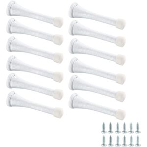 Linghhang - 12pcs, with screws, white, spring door stop, anti-pinch manual door stop for child safety upper door, Linghhang - 12pcs, with screws, white, spring door stop, anti-pinch manual door stop for child safety upper door,