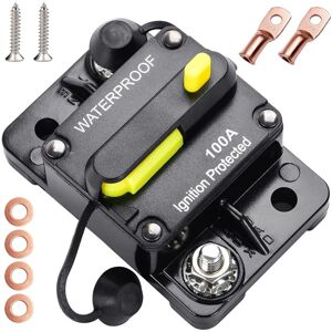 WOIYIC 12V-48V DC Car Circuit Breaker with Manual Reset, Switchable Battery Power Circuit Breaker, Reset Circuit Breaker, Waterproof Car Fuse Holder (100A) WOIYIC 12V-48V DC Car Circuit Breaker with Manual Reset, Switchable Battery Power Circuit Breaker, Reset Circuit Breaker, Waterproof Car Fuse Holder (100A)