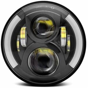 Tonchean - 12V/24V Motorcycle Led Headlights, Retro Round Turn Signals, 7 Inch Jeep Wrangler Headlight Replacement Tonchean - 12V/24V Motorcycle Led Headlights, Retro Round Turn Signals, 7 Inch Jeep Wrangler Headlight Replacement