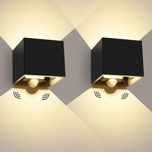 Ikodm - 12w Led Outdoor Wall Light Motion Sensor 2 Pcs Indoor Wall Lights 3000k Outdoor Wall Light With Adjustable Beam Angle Led Wall Lights Black Ikodm - 12w Led Outdoor Wall Light Motion Sensor 2 Pcs Indoor Wall Lights 3000k Outdoor Wall Light With Adjustable Beam Angle Led Wall Lights Black
