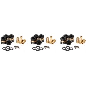 Tlily - 12X Brass Extended Wheel Hub Spacer Adapter Axle Counterweight for Axial SCX24 jlu Deadbolt C10 Upgrades Tlily - 12X Brass Extended Wheel Hub Spacer Adapter Axle Counterweight for Axial SCX24 jlu Deadbolt C10 Upgrades