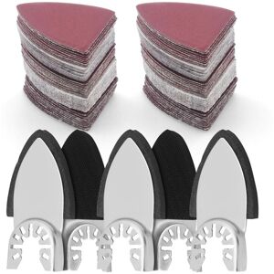 TLILY 130 Pcs Oscillating Tool Sanding Pads Kit, 5 Finger Sanding Pads and 125 Pcs Finger Sandpaper, Multi-Tool Accessories TLILY 130 Pcs Oscillating Tool Sanding Pads Kit, 5 Finger Sanding Pads and 125 Pcs Finger Sandpaper, Multi-Tool Accessories