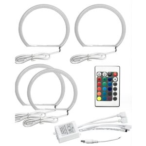 Tlily - 131mm Multi-Color rgb Car Angel Eyes led Light Half Circle Halo for bmw 3-Series E36 1990-2000 E46 Headlight Lamp Tlily - 131mm Multi-Color rgb Car Angel Eyes led Light Half Circle Halo for bmw 3-Series E36 1990-2000 E46 Headlight Lamp