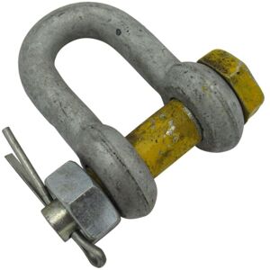 Securefix Direct - 13.5 Ton Safety Pin Galvanised Dee Shackle - 13500KG Upset Forged Tested Certified Securefix Direct - 13.5 Ton Safety Pin Galvanised Dee Shackle - 13500KG Upset Forged Tested Certified