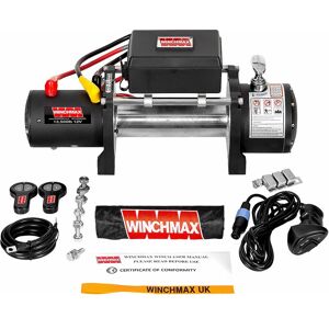 WINCHMAX 13,500lb (6,123kg) 12v Military Grade Winch. No Rope and no Fairlead. Twin Wireless Remote Controls. WINCHMAX 13,500lb (6,123kg) 12v Military Grade Winch. No Rope and no Fairlead. Twin Wireless Remote Controls.