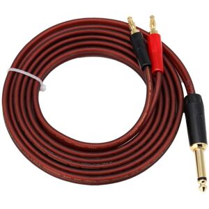 Tlily - 1/4 to Banana Plug,6.35mm Phono Plug Speaker Audio Cable,Gold-Plated Male Dual (1.5M) Tlily - 1/4 to Banana Plug,6.35mm Phono Plug Speaker Audio Cable,Gold-Plated Male Dual (1.5M)