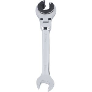 GROOFOO 14mm 7.5 Inch Flare Nut Wrench Open End 72 Teeth Ratchet Flexible Head Wrench for Fuel Brake ac Lines Adjustable Angle GROOFOO 14mm 7.5 Inch Flare Nut Wrench Open End 72 Teeth Ratchet Flexible Head Wrench for Fuel Brake ac Lines Adjustable Angle