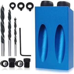 GOTRAYS 14Pcs 15° Pocket Hole Drilling Jig Kit, Pocket Hole Drilling Kit, Oblique Drill Guide for Woodworking GOTRAYS 14Pcs 15° Pocket Hole Drilling Jig Kit, Pocket Hole Drilling Kit, Oblique Drill Guide for Woodworking