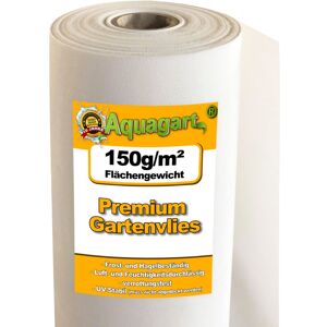 AQUAGART 15 m² Garden fleece Weed control fabric Weed liner Mulch fabric 150 g/m² white 2 m wide AQUAGART 15 m² Garden fleece Weed control fabric Weed liner Mulch fabric 150 g/m² white 2 m wide