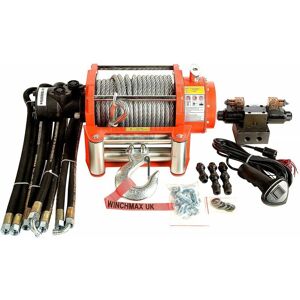 WINCHMAX 15,000lb (6,804kg) Original Orange Hydraulic Winch. 25m x 12 mm Steel Rope. 1/2 inch Clevis Hook. Full Control System. WINCHMAX 15,000lb (6,804kg) Original Orange Hydraulic Winch. 25m x 12 mm Steel Rope. 1/2 inch Clevis Hook. Full Control System.